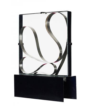 GIANNI COLOMBO 1937 - 1993 Strutturazione fluida, 1960 Scultura in acciaio,...