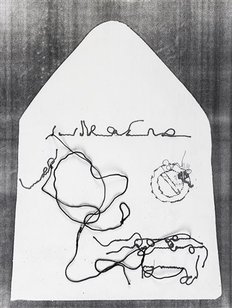 MARIA LAI 1919 - 2013 Senza titolo, 1979 Ricamo su fotocopia, cm. 37 x 26...