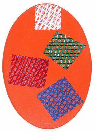 PIERO DORAZIO 1927 - 2005 Circo II, 2001 Olio su tela, cm. 34,5 x 24 Firmato...