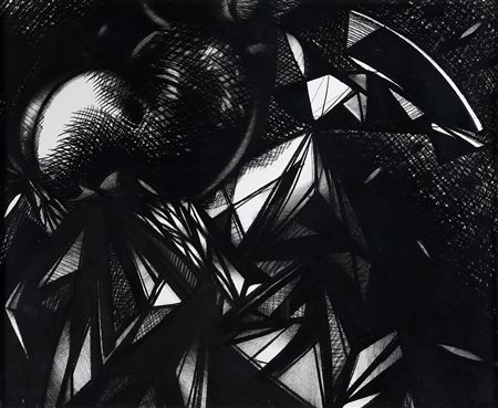 MICHELE ZAZA 1948 Apparizione dell’anima, 1982 Grafite su cartone, cm. 62,5 x...