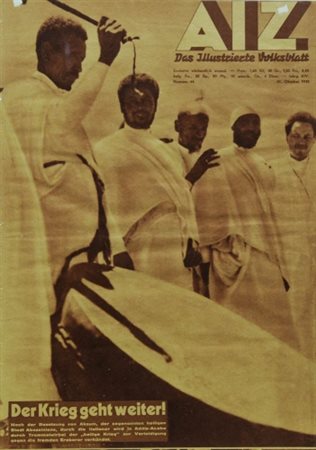 JOHN HEARTFIELD 1891 - 1968 " Der Krieg geht weiter! " Copertina rivista AIZ,...