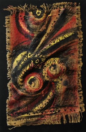 UMBERTO MASTROIANNI 1910 - 1998 " Composizione ", anni 70 Olio su tela di...