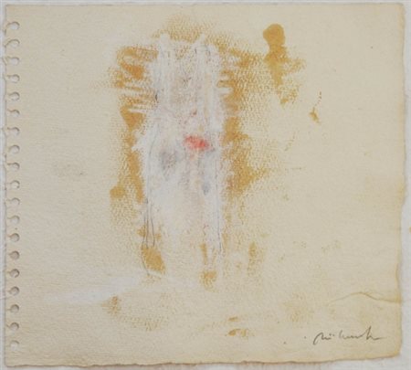 PIERO PIZZI CANNELLA 1955 " Sospeso ", 2004 Tecnica mista su carta, cm. 26 x...