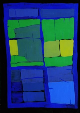 ANTONIO CORPORA 1909 - 2004 Senza titolo, anni 70 Acrilico su cartone, cm. 71...