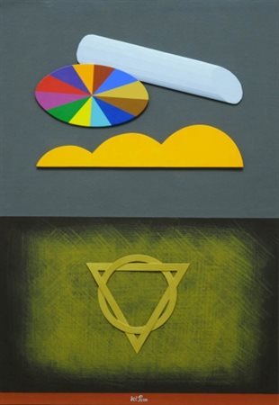 LUCIO DEL PEZZO 1933 Senza titolo, 2008 Collage, colore acrilico su tela su...