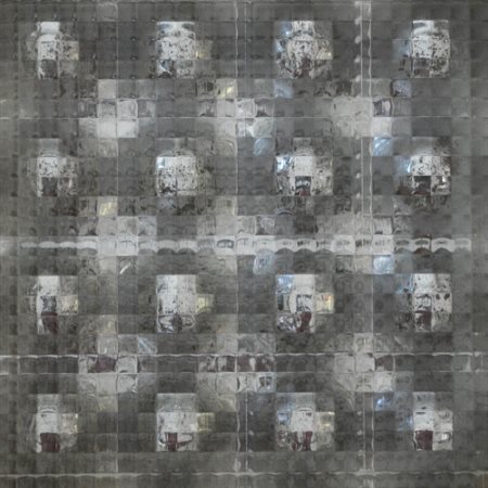 ROCCO BORELLA 1920 - 1994 Senza titolo, 1970 Rilievi in alluminio con vetro...