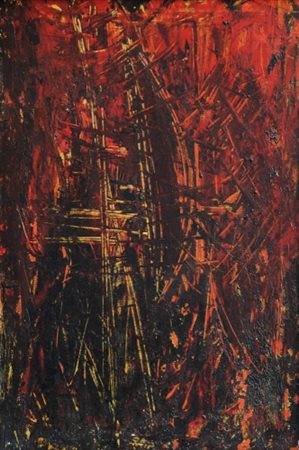 UMBERTO MILANI 1912 - 1969 Senza titolo, 1959 Olio su tela, cm. 60 x 40...