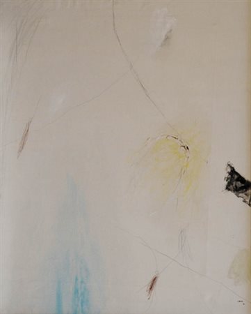 MARIO RACITI 1934 " Presenze - assenze ", 1972 Tecnica mista su tela, cm. 100...