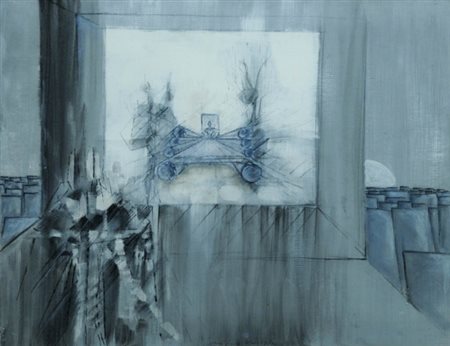 CESARE PEVERELLI 1922 - 2000 Senza titolo, 1962 Tecnica mista ed olio su...