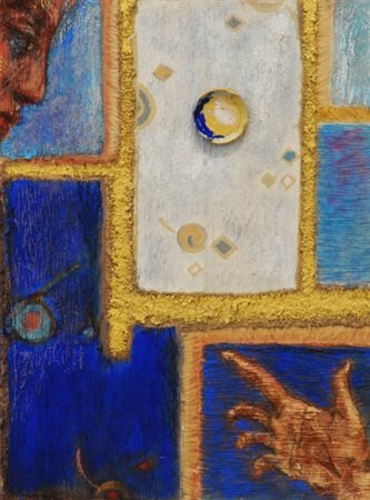 BRUNO CECCOBELLI 1952 " Settimo cielo ", 2005 Pittura, stoffa e metallo su...