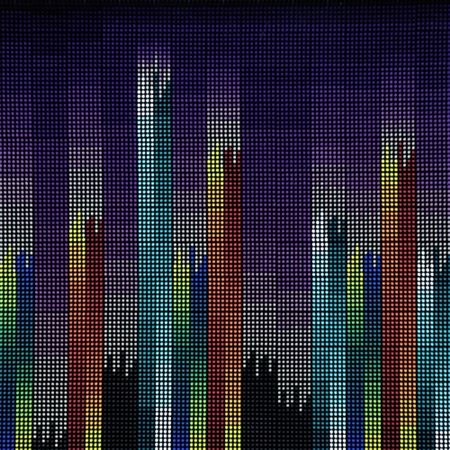 FRANCO COSTALONGA 1933 " Skyline ", 1996 Rilievi su tavola, cm. 70 x 70...