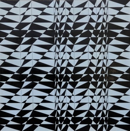 GIANFRANCO ZAPPETTINI 1939 " Tavola B 79 ", 1966 Acrilico su tela, cm. 90 x...