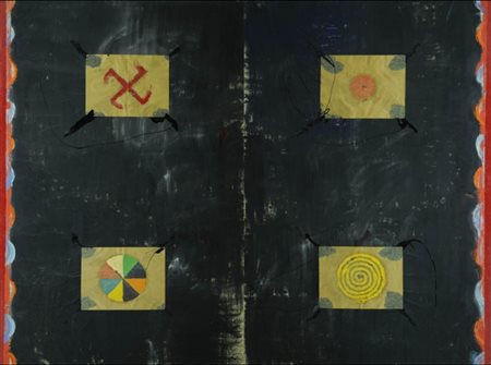 LUCIANO BARTOLINI 1948 - 1994 " Colonna di mezzo ", 1987 Tecnica mista e...