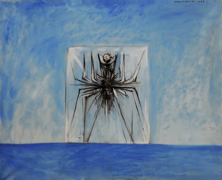 CESARE PEVERELLI 1922 - 2000 Senza titolo, 1957 Olio su tela, cm. 80 x 100...