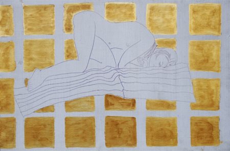 REMO BIANCO 1922 - 1988 " Gioia di vivere ", 1975 Tecnica mista su tela, cm....