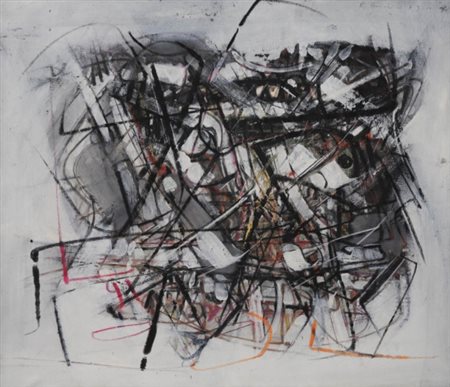 EDOARDO FRANCESCHINI 1928 - 2006 Senza titolo, 1963 Olio su tela, cm. 60 x 70...