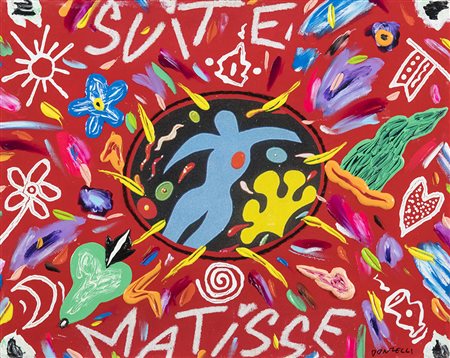 Bruno Donzelli (Napoli 1941 ) Suite Matisse , Olio e tecnica mista su tela,...
