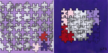 Giampietro Arzuffi ( ) Lotto unico di due opere , -"La costruzione di un mito...