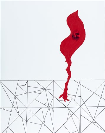 Silvia Percussi (Firenze 1954 ) La solitudine dell'albero 2015, Collage e...