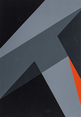 Renato Spagnoli (Livorno 1928 ) Con poco rosso , Acrilico su tela, cm....