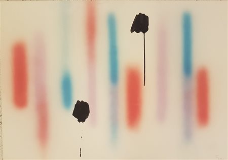 Ennio Finzi (Venezia 1931 ) Senza titolo 1989, Tecnica mista su cartoncino...