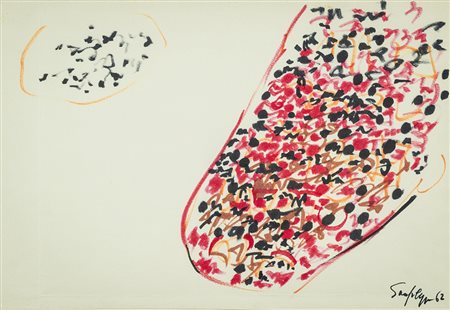 Antonio Sanfilippo (Portanna (Tp) 1923 Roma 1980) L 11 1962, Tecnica mista su...