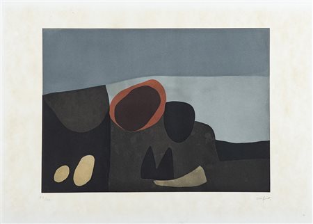 Afro Basaldella (Udine 1912 Zurigo 1976) Vulcani II 1974, Acquaforte di cm....