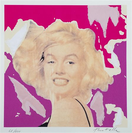 Mimmo Rotella (Catanzaro 1918 Milano 2006) Marilyn , Serigrafia decollage su...