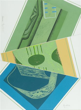 Aldo Mondino (Torino 1938 Torino 2005) Armonica per chitarra , Olio e tecnica...