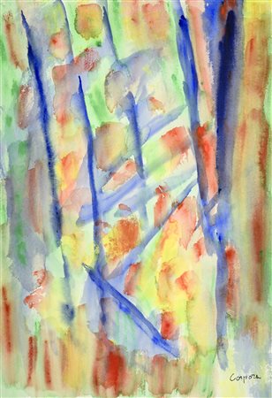 Antonio Corpora (Tunisi 1909 2004) Finestra 1998, Acquerello su carta, cm....