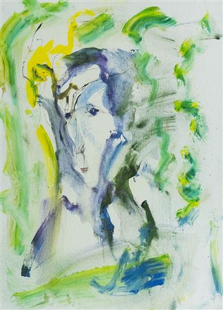 Ernesto Treccani (Milano 1920 2009) Morte e vita Olio su tela, cm. 70x50.,...