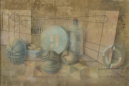 Carlo Guarienti (Treviso 1923 ) Tattile 1987-88 Tecnica mista su tela, cm....