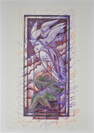 Floriano Bodini SENZA TITOLO litografia su carta, cm 70x50 esemplare 10 su...