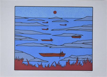 Francesco Casorati SENZA TITOLO litografia su carta, cm 50x70 esemplare 50 su...