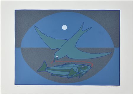 Francesco Casorati SENZA TITOLO serigrafia su carta, cm 50x70 esemplare 95 su...