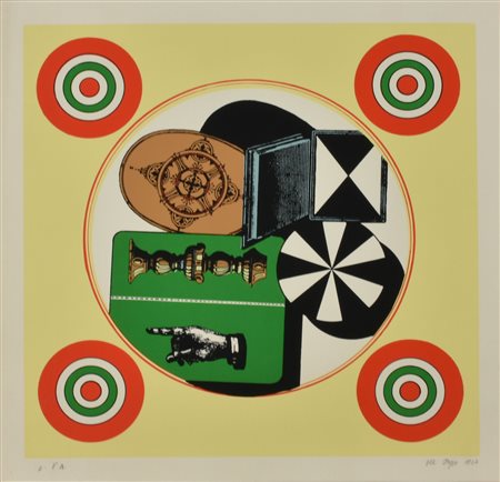 All Pepo TONDO litografia su carta, cm 40x40 esemplare E.A. sul fronte: firma