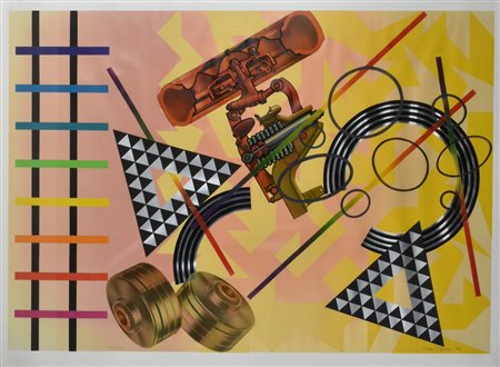 Ignoto SENZA TITOLO litografia su carta, cm 77x104 esemplare 174 su 250 sul...