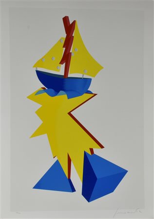 Ignoto SENZA TITOLO serigrafia su carta, cm 100x70 esemplare 199 su 200 sul...