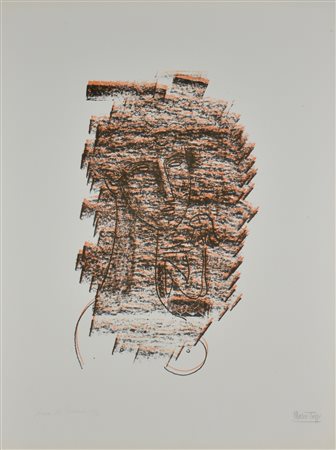 Mario Tozzi BUSTO DI DONNA litografia su carta, cm 63x47 esemplare prova di...