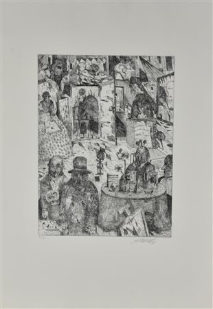 Antonio Possenti SENZA TITOLO incisione su carta, cm 70x50 (lastra cm...