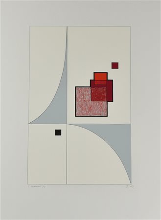Luigi Veronesi COMPOSIZIONE litografia, cm 70x50; es. II/XXX firmato, datato...
