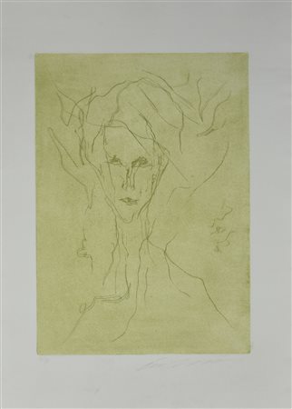 Ernesto Treccani SENZA TITOLO incisione su carta, cm 70x50 (lastra cm 49x35)...