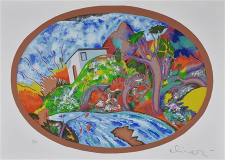 Luca Alinari SENZA TITOLO litografia su carta, cm 50x70 esemplare P.A. sul...