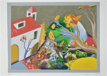 Luca Alinari SENZA TITOLO litografia su carta, cm 50x70 esemplare P.A. sul...