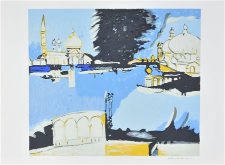 Remo Brindisi SENZA TITOLO litografia su carta, cm 50x70 esemplare P.A. sul...