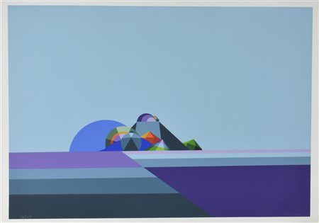 Keizo Morishita SENZA TITOLO serigrafia su carta, cm 50x70 esemplare 82 su...