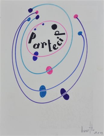 Assetto PARTECIPO pennarello su carta, cm 70x50 sul fronte: firma e data...