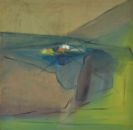 Gianni Arde VEDUTA 171 olio su tela, cm 50x50 sul fronte: firma