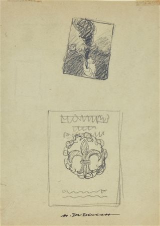 Marcello Dudovich SENZA TITOLO matita su carta, cm 25x18 sul fronte: firma...