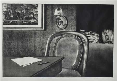 Marjan Kravos SENZA TITOLO incisione su carta su carta, cm 70x100 (lastra cm...